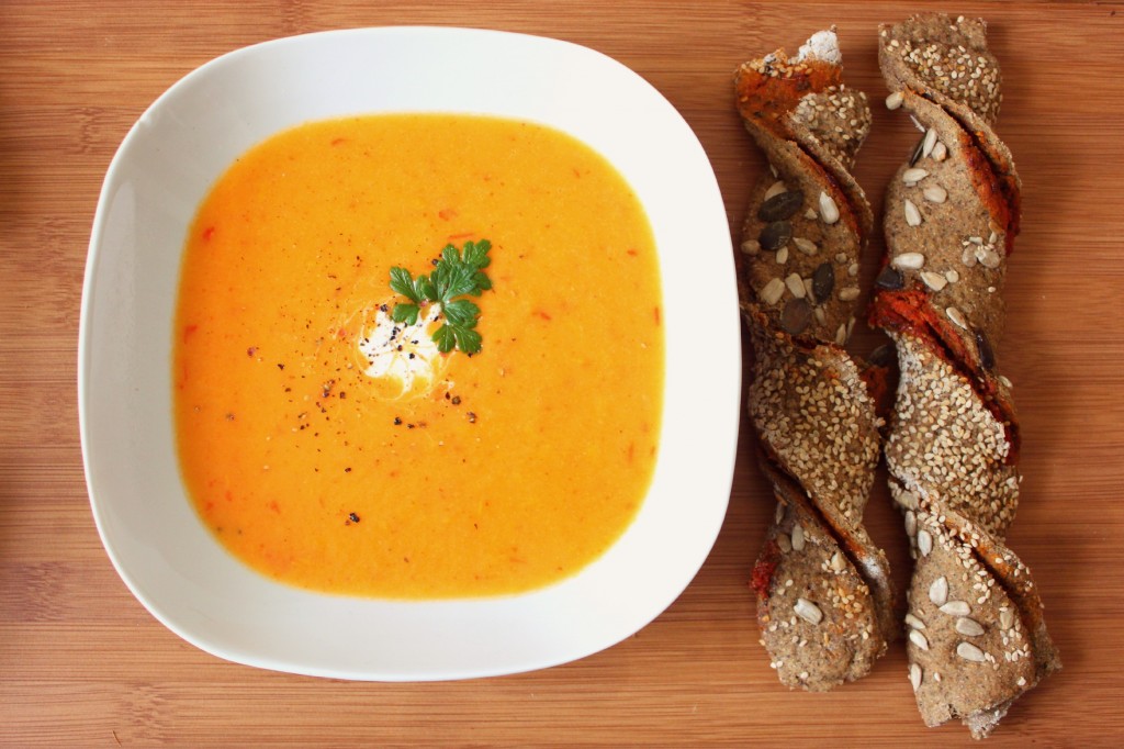 Paprikacremesuppe - blattgrün