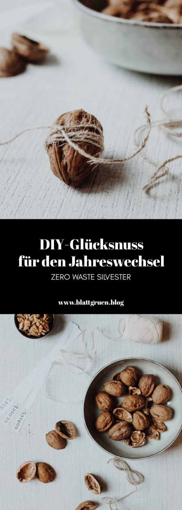 DIY-Glücksnuss für Silvester {zero waste} | Blattgrün