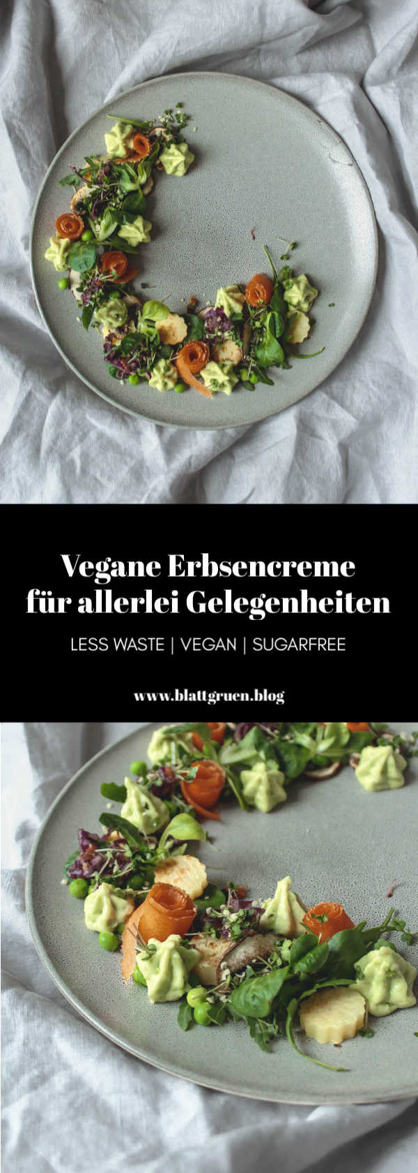 Vegane Erbsencreme für allerlei gustatorische Abenteuer in der Küche {less waste} | Blattgrün